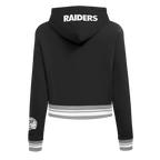 NFL LAS VEGAS RAIDERS CHANDAIL À CAPUCHON MASHUP COURT CÔTELÉ POUR FEMME (NOIR/GRIS)