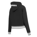 NFL LAS VEGAS RAIDERS CHANDAIL À CAPUCHON MASHUP COURT CÔTELÉ POUR FEMME (NOIR/GRIS)