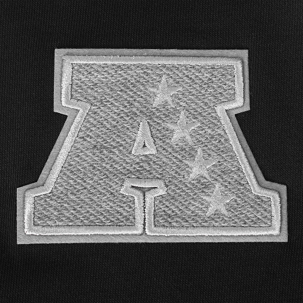 NFL LAS VEGAS RAIDERS REVERSE FRENCH TERRY WOMEN'S FLEECE CREWNECK (BLACK)