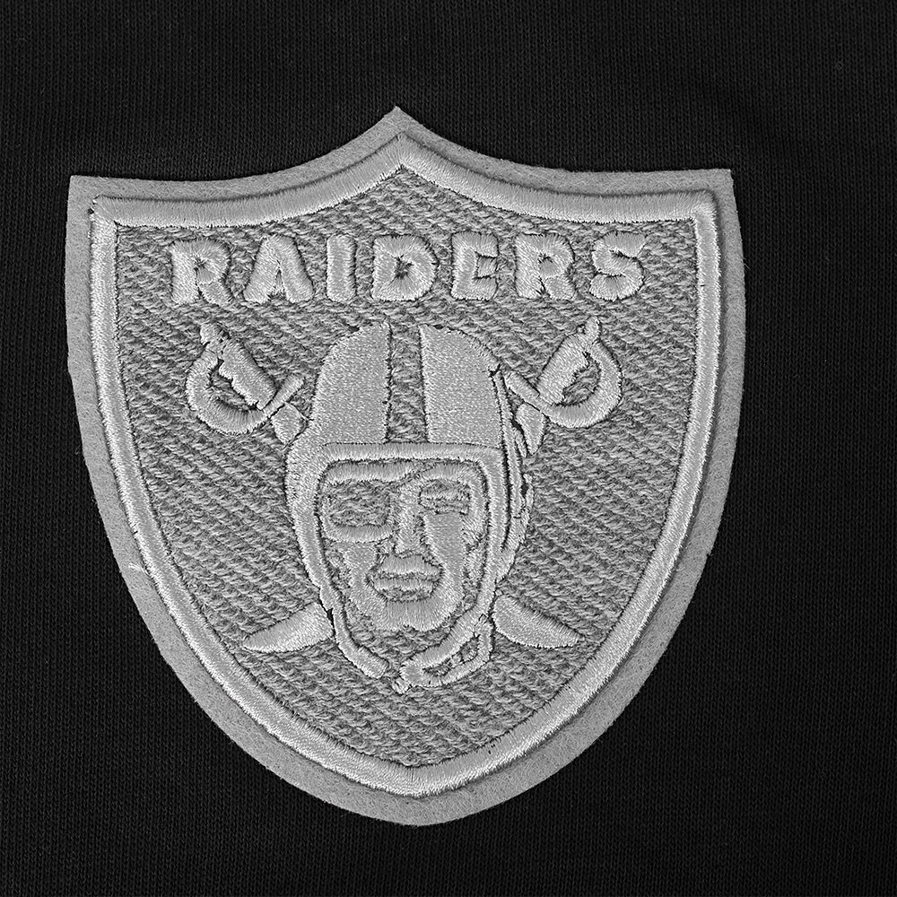 NFL LAS VEGAS RAIDERS REVERSE FRENCH TERRY WOMEN'S FLEECE CREWNECK (BLACK)