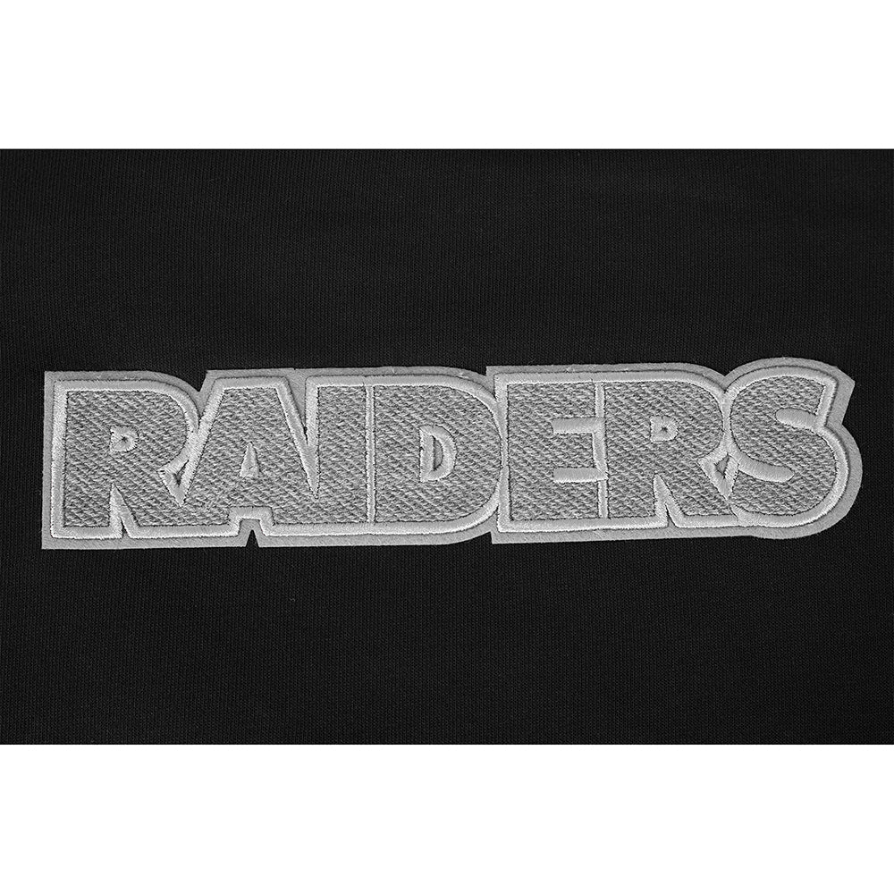 NFL LAS VEGAS RAIDERS REVERSE FRENCH TERRY WOMEN'S FLEECE CREWNECK (BLACK)
