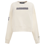 NFL LAS VEGAS RAIDERS REVERSE FRENCH TERRY WOMEN'S FLEECE CREWNECK (EGGSHELL)