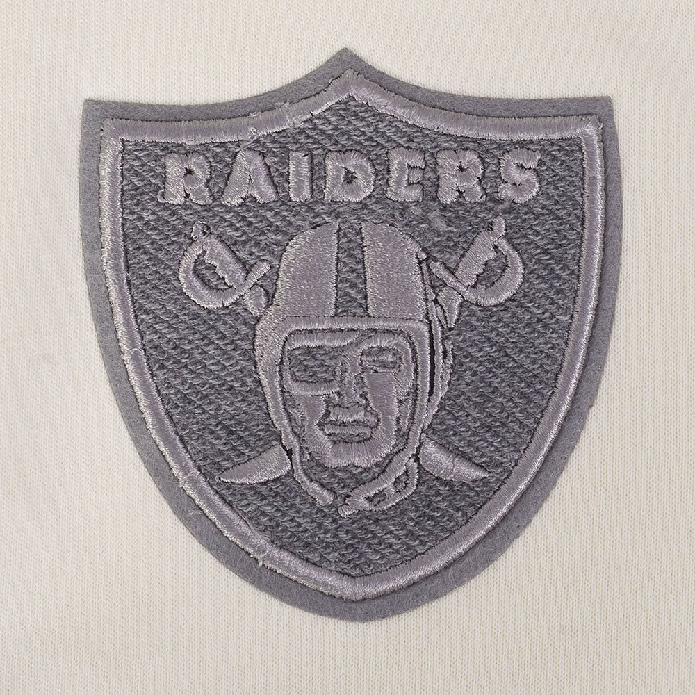 NFL LAS VEGAS RAIDERS REVERSE FRENCH TERRY WOMEN'S FLEECE CREWNECK (EGGSHELL)