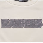 NFL LAS VEGAS RAIDERS REVERSE FRENCH TERRY WOMEN'S FLEECE CREWNECK (EGGSHELL)