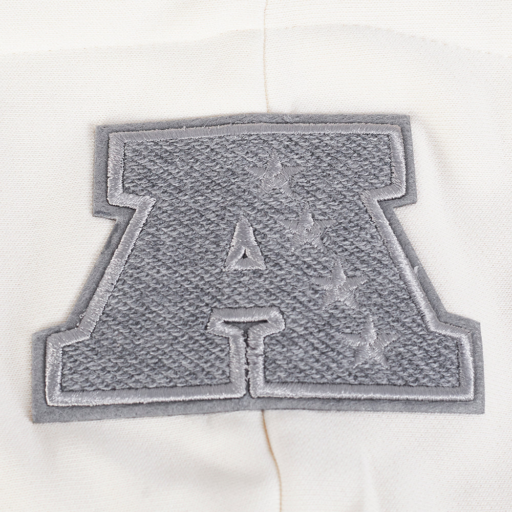 NFL LAS VEGAS RAIDERS REVERSE FRENCH TERRY CHANDAIL À CAPUCHON EN MOLLETON À GLISSIÈRE ET À BLOCS DE COULEUR POUR FEMME (NOIR/GRIS/COQUILLE D'ŒUF)
