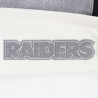 NFL LAS VEGAS RAIDERS REVERSE FRENCH TERRY CHANDAIL À CAPUCHON EN MOLLETON À GLISSIÈRE ET À BLOCS DE COULEUR POUR FEMME (NOIR/GRIS/COQUILLE D'ŒUF)