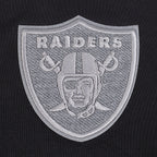 NFL LAS VEGAS RAIDERS REVERSE FRENCH TERRY CHANDAIL À CAPUCHON EN MOLLETON À GLISSIÈRE ET À BLOCS DE COULEUR POUR FEMME (NOIR/GRIS/COQUILLE D'ŒUF)