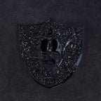 NFL LAS VEGAS RAIDERS WASHED CRYSTALLINE CHANDAIL À COL ROND EN MOLLETON FRANÇAIS DÉLAVÉ À L'ENZYME POUR FEMME (NOIR DÉLAVÉ)