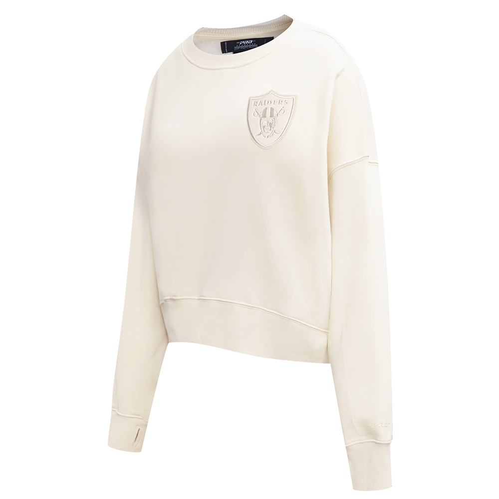 NFL LAS VEGAS RAIDERS NEUTRAL WOMEN'S CREWNECK (EGGSHELL)