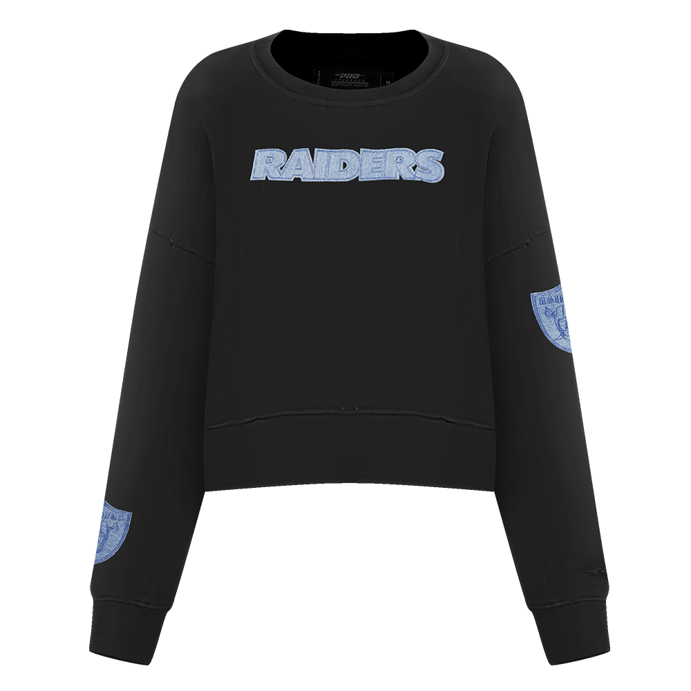 NFL LAS VEGAS RAIDERS VARSITY BLUES CHANDAIL À COL ROND POUR FEMME (NOIR)