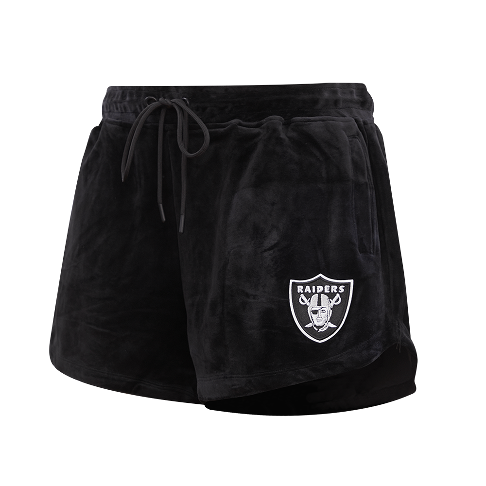 NFL LAS VEGAS RAIDERS CLASSIC SHORT EN VELOURS POUR FEMME (NOIR)