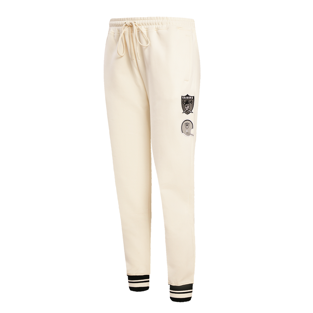 NFL OAKLAND RAIDERS RETRO CLASSIC WOMEN'S SWEATPANT (EGGSHELL/ BLACK)