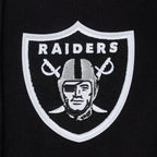 NFL LAS VEGAS RAIDERS SCRIPT TAIL WOMEN'S WOOL VARSITY JACKET (BLACK/GRAY)
