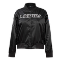 NFL LAS VEGAS RAIDERS CLASSIC WOMEN'S SATIN JACKET (BLACK)