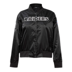 NFL LAS VEGAS RAIDERS CLASSIC WOMEN'S SATIN JACKET (BLACK)