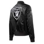 NFL LAS VEGAS RAIDERS CLASSIC WOMEN'S SATIN JACKET (BLACK)