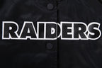 NFL LAS VEGAS RAIDERS CLASSIC WOMEN'S SATIN JACKET (BLACK)