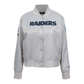 NFL LAS VEGAS RAIDERS CLASSIC WOMEN'S SATIN JACKET (SILVER)