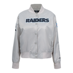 NFL LAS VEGAS RAIDERS CLASSIC WOMEN'S SATIN JACKET (SILVER)