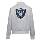 NFL LAS VEGAS RAIDERS CLASSIC WOMEN'S SATIN JACKET (SILVER)