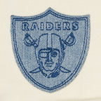 NFL LAS VEGAS RAIDERS VARSITY BLUES WOMEN'S DENIM VARSITY JACKET (DENIM/LINEN)