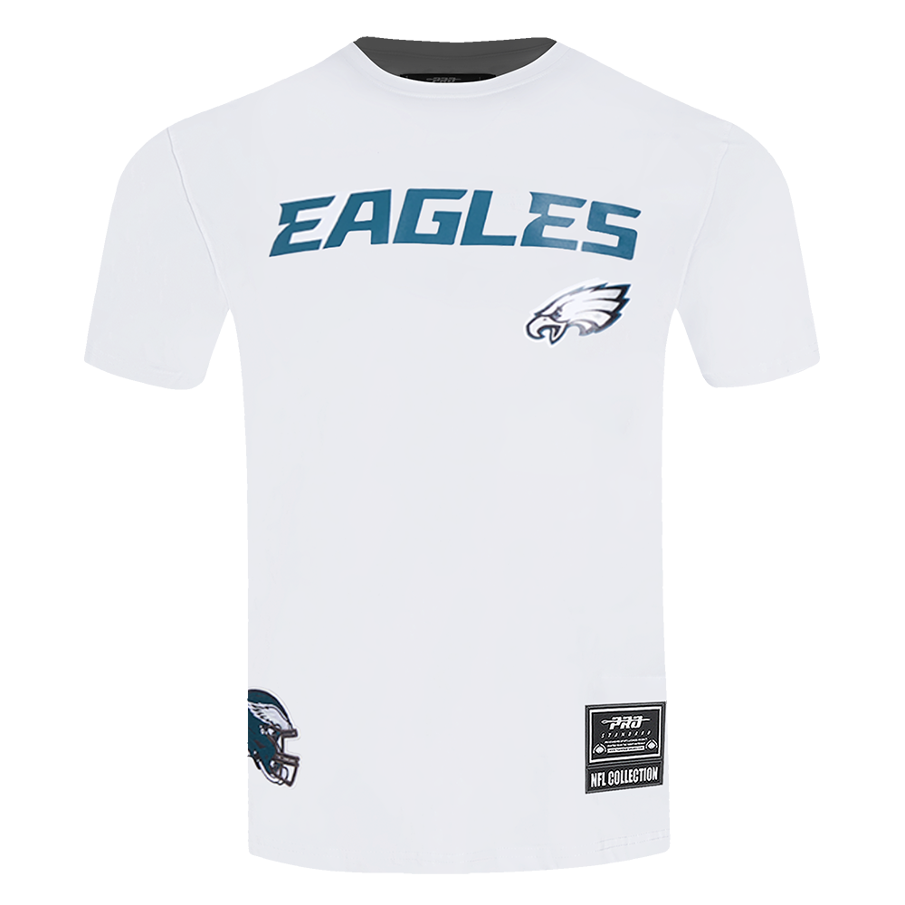 NFL PHILADELPHIA EAGLES CLASSIC MESH STRIPED MEN'S TEE (WHITE/BLACK)