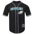 NFL PHILADELPHIA EAGLES CLASSIC MESH CHEMISE BOUTONNÉE POUR HOMME (NOIR)