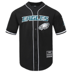 NFL PHILADELPHIA EAGLES CLASSIC MESH CHEMISE BOUTONNÉE POUR HOMME (NOIR)