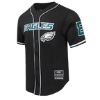 NFL PHILADELPHIA EAGLES CLASSIC MESH CHEMISE BOUTONNÉE POUR HOMME (NOIR)