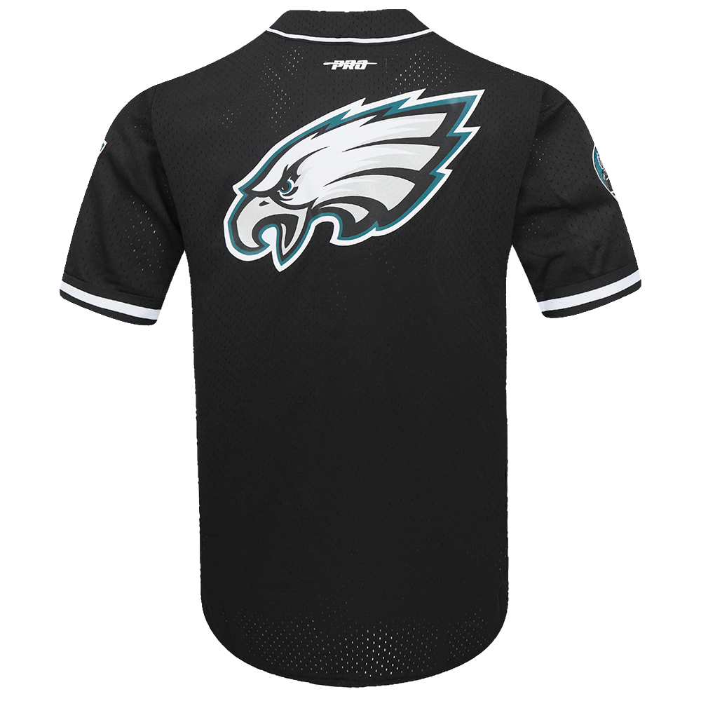NFL PHILADELPHIA EAGLES CLASSIC MESH CHEMISE BOUTONNÉE POUR HOMME (NOIR)
