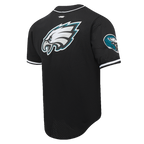 NFL PHILADELPHIA EAGLES CLASSIC MESH CHEMISE BOUTONNÉE POUR HOMME (NOIR)
