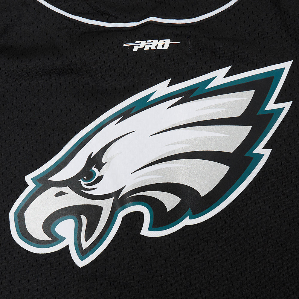 NFL PHILADELPHIA EAGLES CLASSIC MESH CHEMISE BOUTONNÉE POUR HOMME (NOIR)