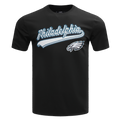 NFL PHILADELPHIA EAGLES SCRIPT TAIL MEN'S   TEE (BLACK)