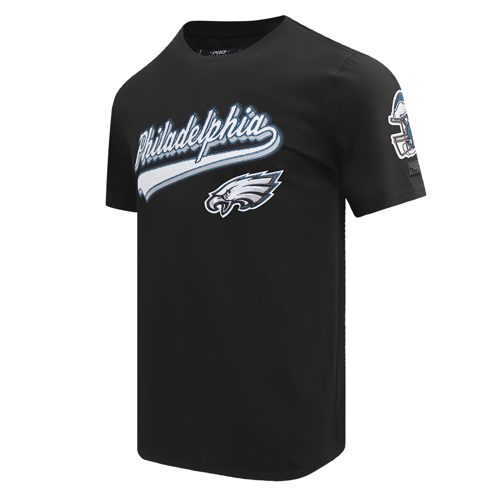 NFL PHILADELPHIA EAGLES SCRIPT TAIL MEN'S   TEE (BLACK)