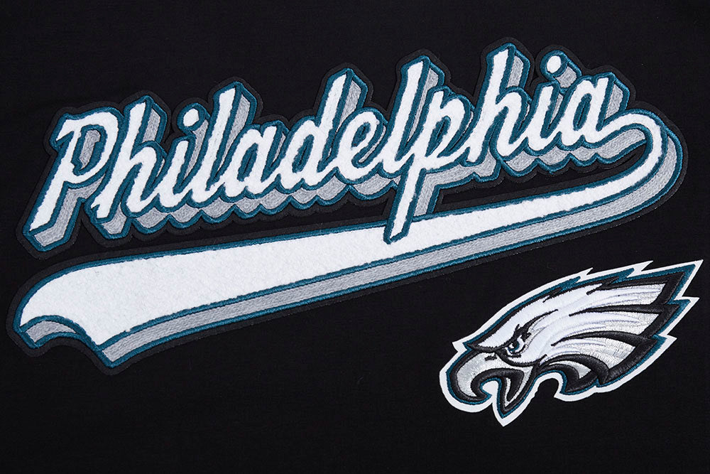NFL PHILADELPHIA EAGLES SCRIPT TAIL MEN'S   TEE (BLACK)