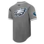 NFL PHILADELPHIA EAGLES SCRIPT TAIL CHEMISE BOUTONNÉE EN FILET POUR HOMME (GRIS)