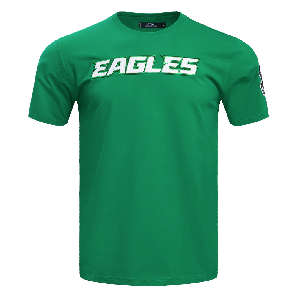 NFL PHILADELPHIA EAGLES CLASSIC CHENILLE T-SHIRT EN JERSEY SIMPLE POUR HOMME (VERT KELLY)