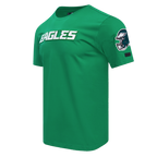NFL PHILADELPHIA EAGLES CLASSIC CHENILLE T-SHIRT EN JERSEY SIMPLE POUR HOMME (VERT KELLY)
