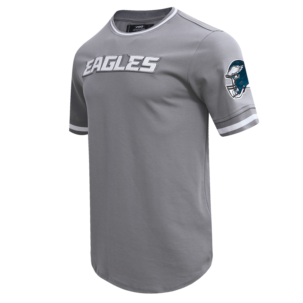 NFL PHILADELPHIA EAGLES CLASSIC CHENILLE MEN'S DOUBLE KNIT TEE (GRAY)