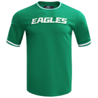 NFL PHILADELPHIA EAGLES CLASSIC CHENILLE T-SHIRT EN MAILLE DOUBLE POUR HOMME (VERT KELLY)
