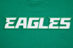 NFL PHILADELPHIA EAGLES CLASSIC CHENILLE T-SHIRT EN MAILLE DOUBLE POUR HOMME (VERT KELLY)