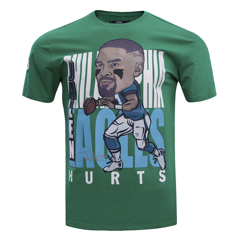 NFL PHILADELPHIA EAGLES JALEN HURTS #1 REMIX AVATAR MEN'S TEE (KELLY GREEN)