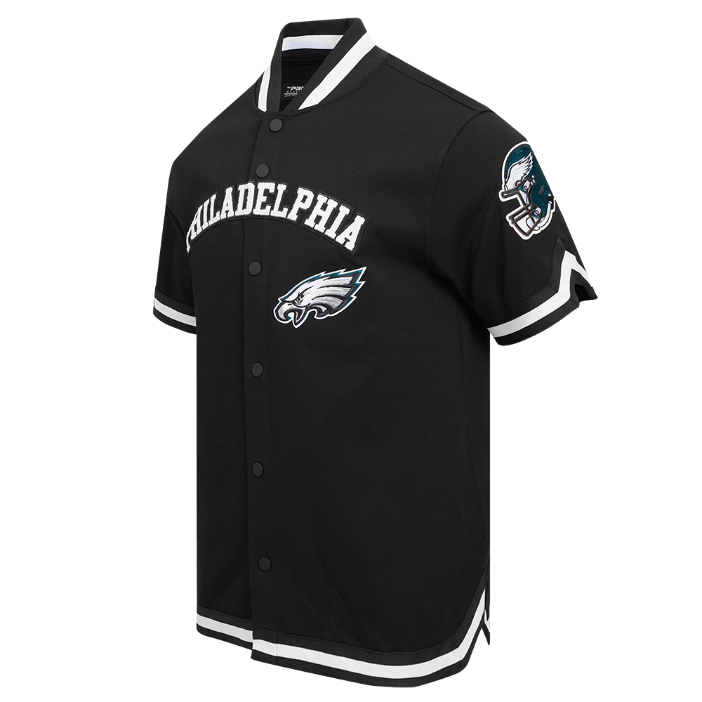 NFL PHILADELPHIA EAGLES CLASSIC MEN'S WARM UP JACKET (BLACK)
