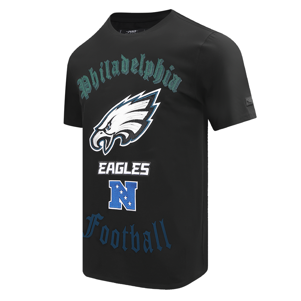 NFL PHILADELPHIA EAGLES OLD ENGLISH MEN'S TEE (BLACK)