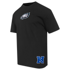 NFL PHILADELPHIA EAGLES WINGSPAN T-SHIRT EN JERSEY DE COTON À ÉPAULES TOMBANTES POUR HOMME (NOIR)