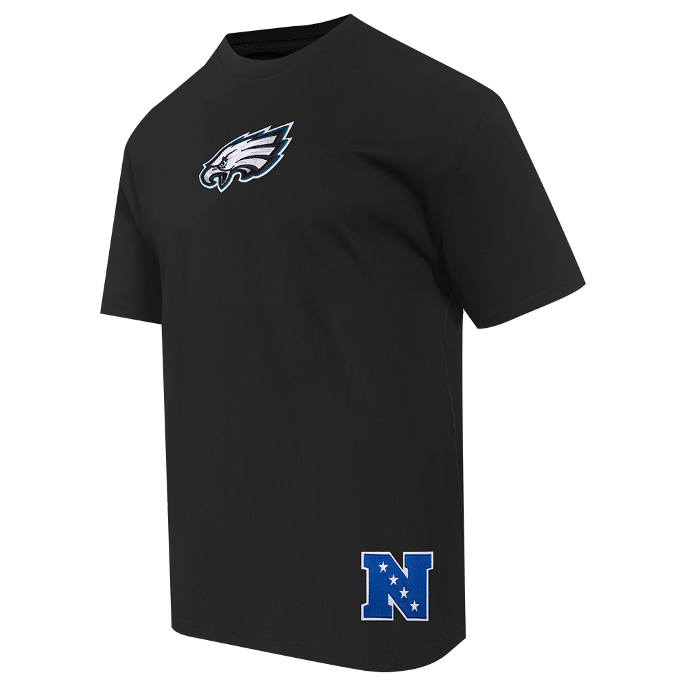 NFL PHILADELPHIA EAGLES WINGSPAN T-SHIRT EN JERSEY DE COTON À ÉPAULES TOMBANTES POUR HOMME (NOIR)