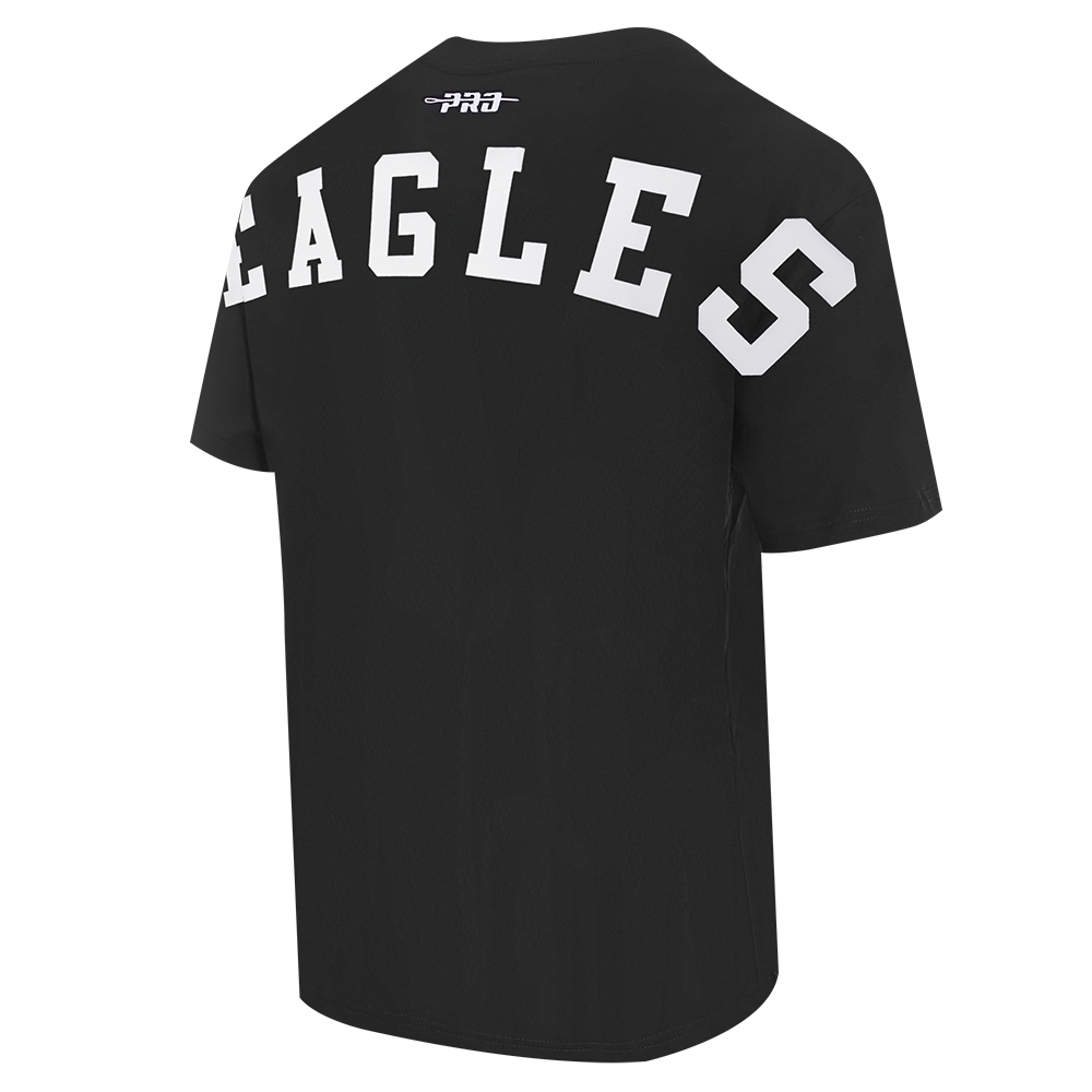 NFL PHILADELPHIA EAGLES WINGSPAN T-SHIRT EN JERSEY DE COTON À ÉPAULES TOMBANTES POUR HOMME (NOIR)