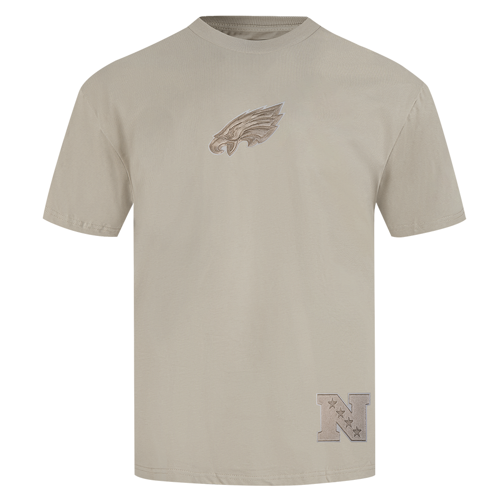 NFL PHILADELPHIA EAGLES WINGSPAN MEN'S CJ DROP SHOULDER TEE (TAUPE)