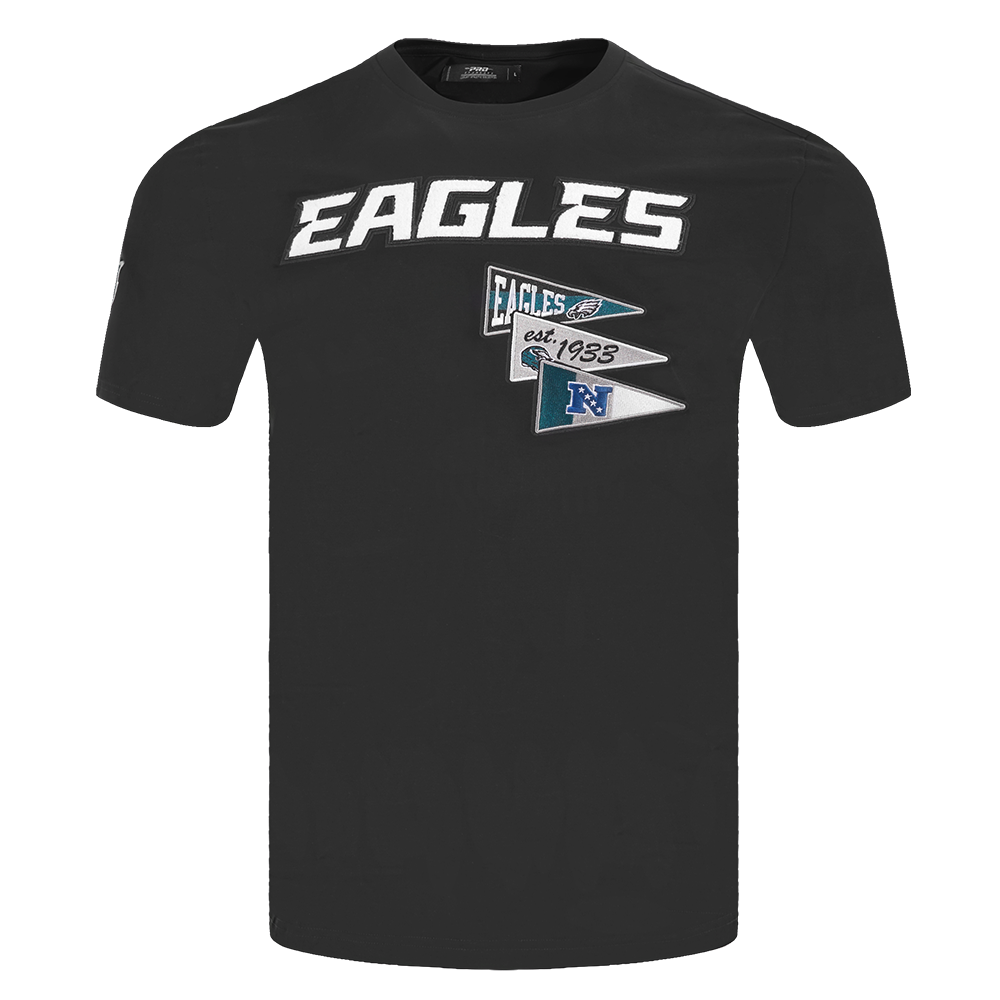 NFL PHILADELPHIA EAGLES TEAM PENNANTS T-SHIRT À LOGOTYPE POUR HOMME (NOIR)