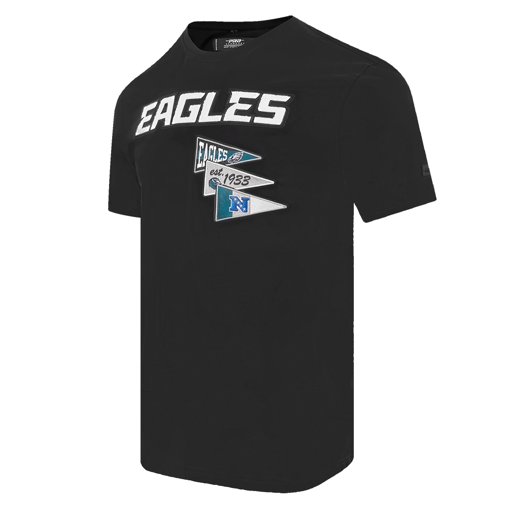 NFL PHILADELPHIA EAGLES TEAM PENNANTS MEN'S WORDMARK   TEE (BLACK)